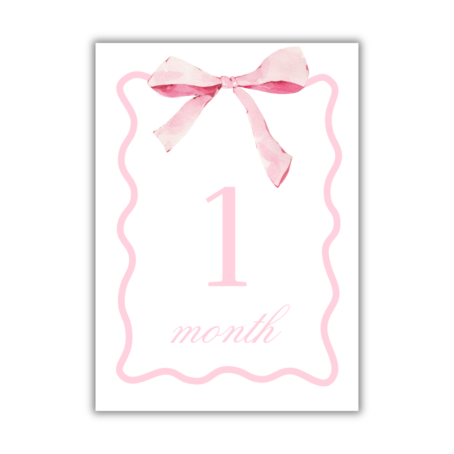 Watercolor Bow Milestone Cards