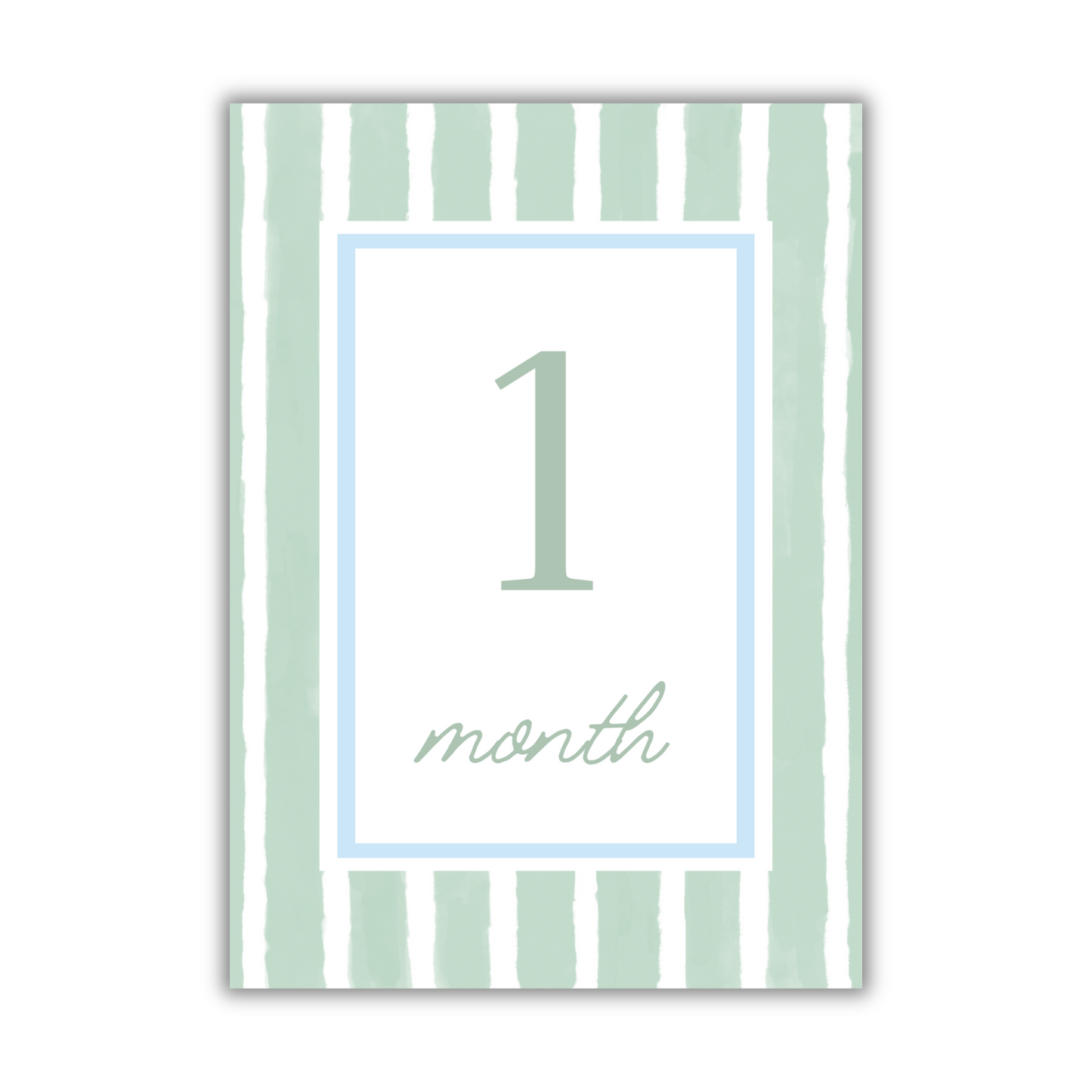 Watercolor Stripe Milestone Cards