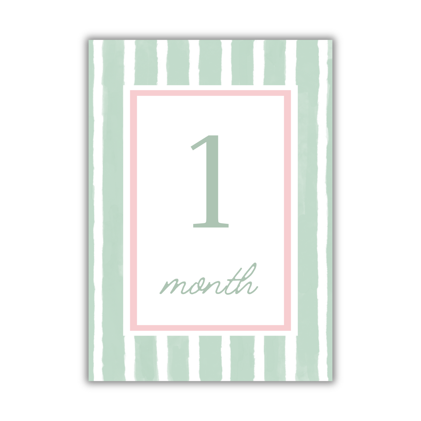 Watercolor Stripe Milestone Cards